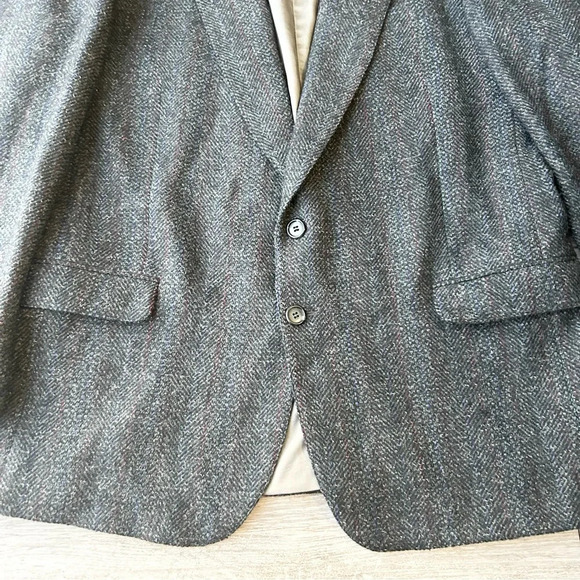 Vintage Wm.H.Leishman Pure Wool  Herringbone Tweed Blazer - Picture 6 of 16
